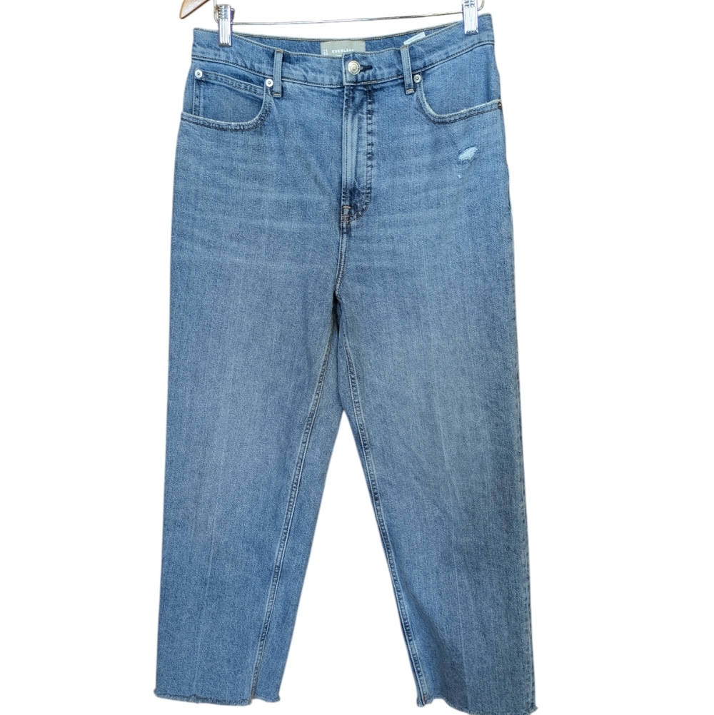 Everlane Way High Cropped Straight Leg Jeans Size 30